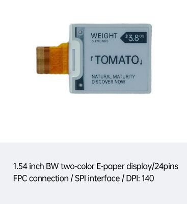 İyi bir fiyat. 1Elektronik raf etiketleri ve akıllı ev için SPI arayüzü ile.54 inç Siyah & Beyaz E Mürekkep Ekranı çevrimiçi